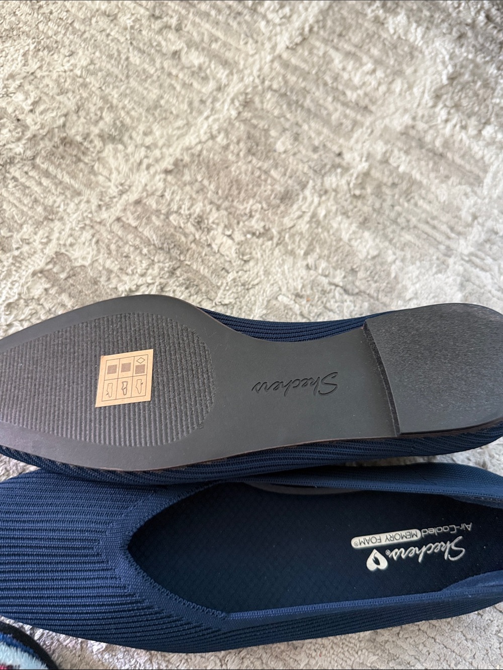 Skechers Navy Women's Slip-On Knit Flats - Picture 3 of 3